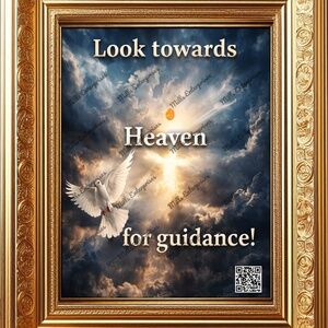 Masterpiece Framed Art -Look towards Heaven for Guidance, Reminder to look up!